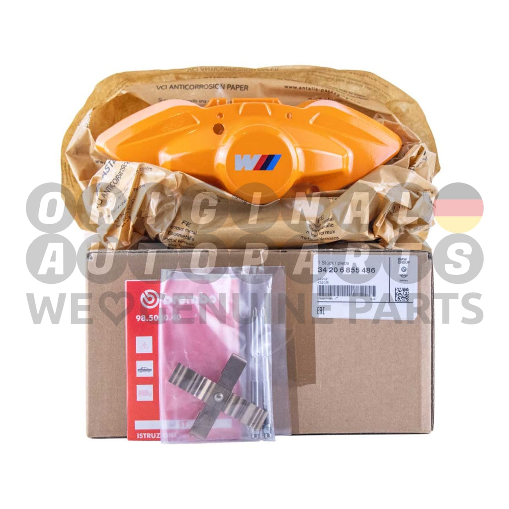 Genuine BMW M Performance Brake Caliper rear right 2-Piston orange 34206855486